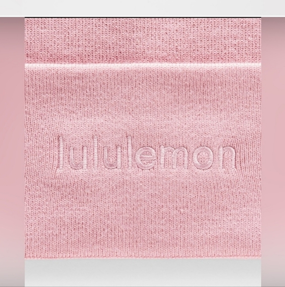 NWT Lululemon Warm Revelation PinkTide Wordmark Beanie - Picture 2 of 5